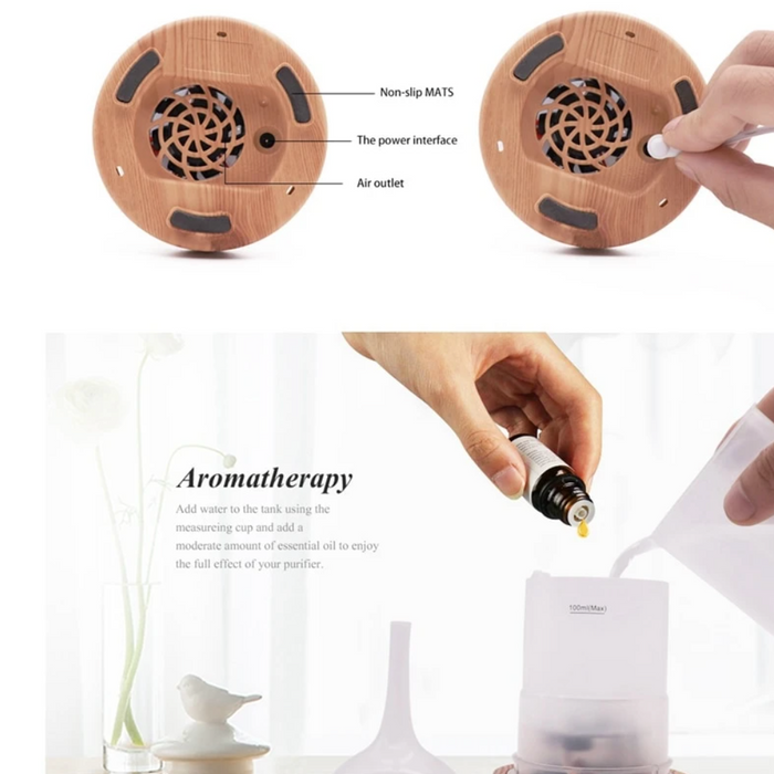 CosmicBreeze Diffusore per aromaterapia con luce LED, nebulizzazione profumata e umidificatore