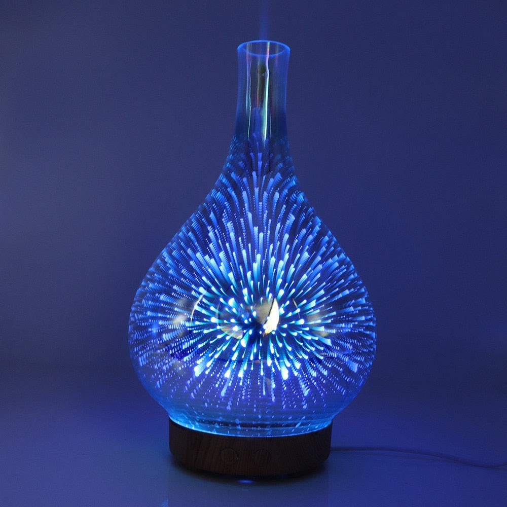 CosmicBreeze Diffusore per aromaterapia con luce LED, nebulizzazione profumata e umidificatore