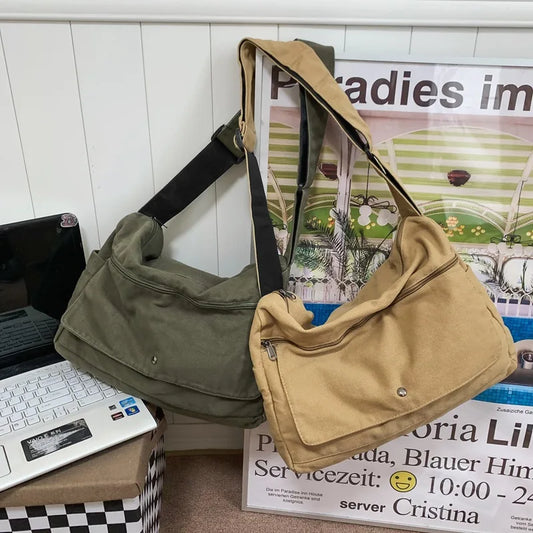 CrossStream Canvas-Messenger-Slingtasche – stilvolle Schultertasche für den Alltag