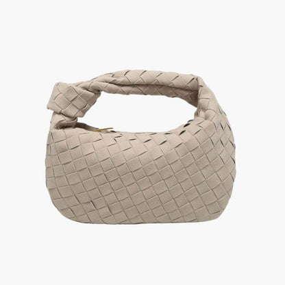 Dapowa – Mini Ruskindsskuldertaske til Kvinder med Flettet Knutedesign