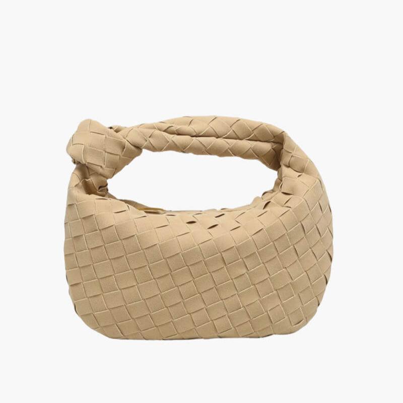 Dapowa – Mini Ruskindsskuldertaske til Kvinder med Flettet Knutedesign
