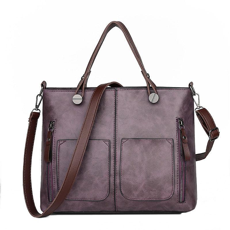 Dapowa – Borsa a spalla vintage in ecopelle PU da donna con tracolla regolabile da portare a tracolla