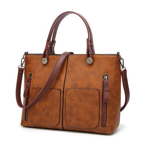 Dapowa – Borsa a spalla vintage in ecopelle PU da donna con tracolla regolabile da portare a tracolla