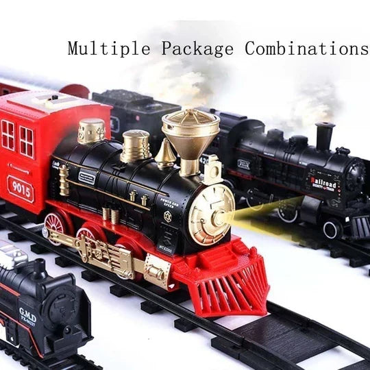 Deluxe HO-Modelleisenbahnset mit 39 Teilen, Beleuchtung und ovalem Gleis