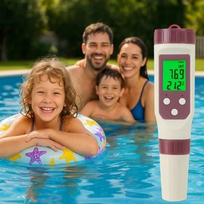 Digitaler 7-in-1-Wasserqualitätstester mit App, pH, TDS, Salzgehalt und Temperatur