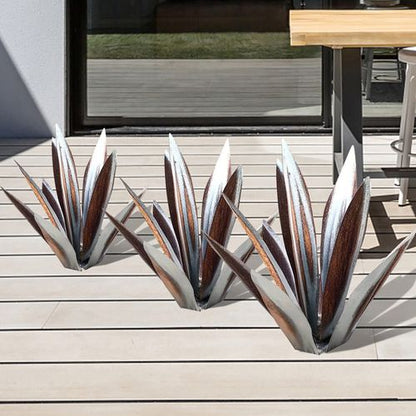 Scultura da giardino in metallo Eternal Agave per decorazioni da interno ed esterno