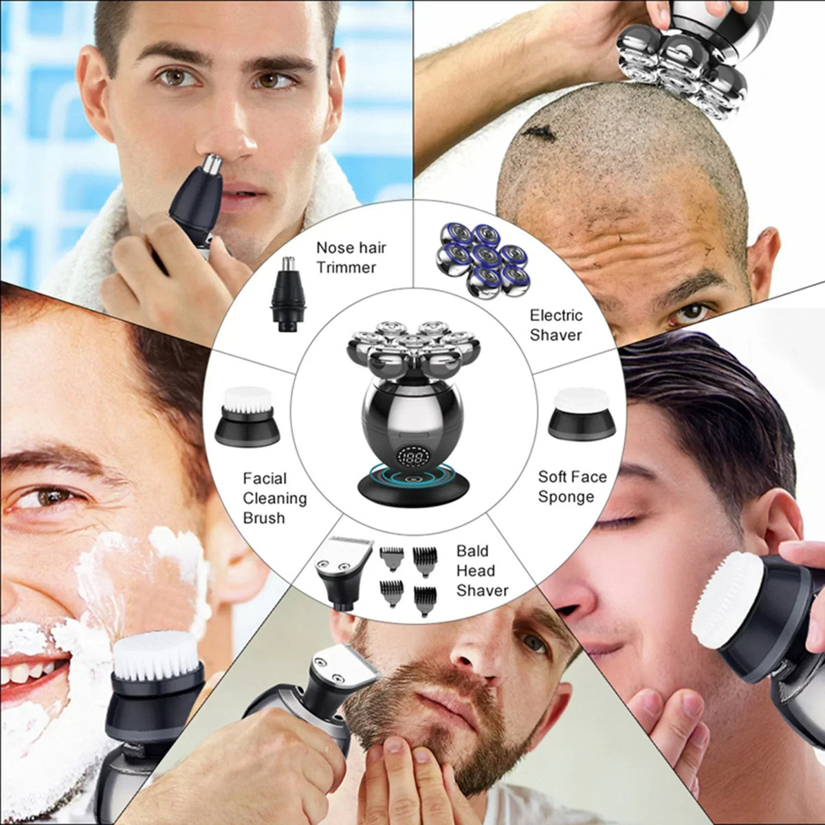 Rasoio elettrico FlexiShave Pro 7D per una rasatura liscia e confortevole
