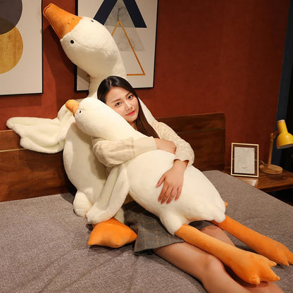 Oca di peluche gigante, morbido cuscino da abbracciare, disponibile in diverse misure
