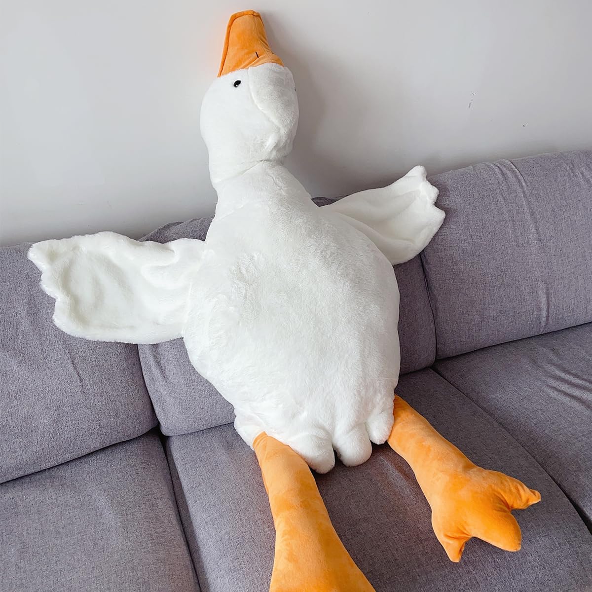 Oca di peluche gigante, morbido cuscino da abbracciare, disponibile in diverse misure