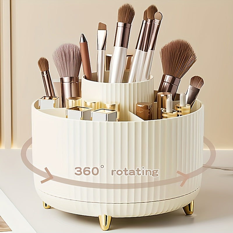 Organizer GlamSpin girevole a 360° per trucco e scrivania con 5 scomparti