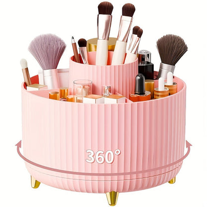 Organizer GlamSpin girevole a 360° per trucco e scrivania con 5 scomparti