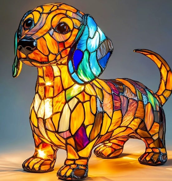 Lampada per cani GlowPaw in acrilico con luce LED calda e USB