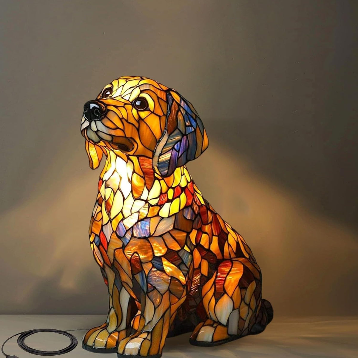 Lampada per cani GlowPaw in acrilico con luce LED calda e USB