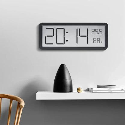 GlowTime Digitale LED-Wanduhr mit Temperatur- und Luftfeuchtigkeitsanzeige