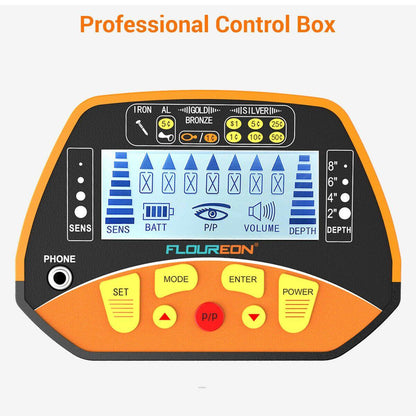 Gouden handmetaaldetector met All-Metal- en Pinpoint-functie voor volwassenen en kinderen
