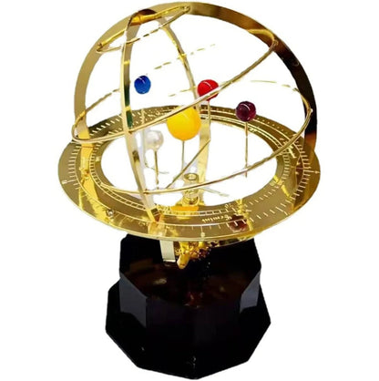 Grand Orrery metalen zonnestelselmodel met planetendisplay en draaimechanisme