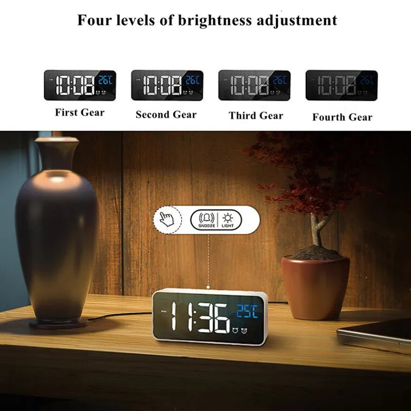 Harmonix intelligenter LED-Wecker mit Musik, Temperatur und Luftfeuchtigkeit