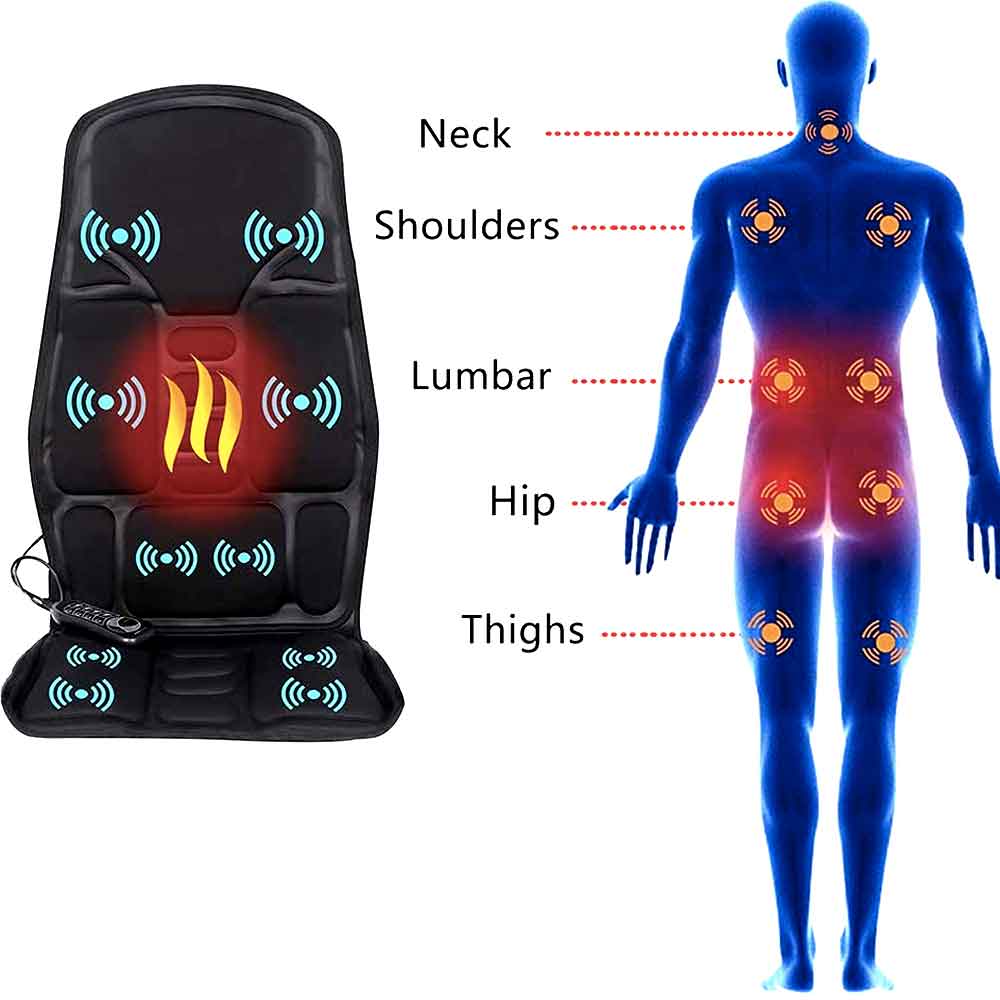Massagesitzauflage mit Wärmefunktion und 8 Massagemodi