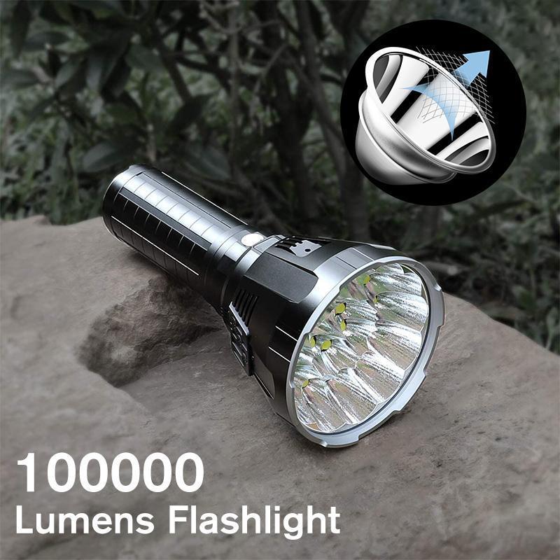 Leistungsstarke wiederaufladbare LED-Taschenlampe mit wasserdichtem Design
