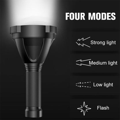Leistungsstarke wiederaufladbare LED-Taschenlampe mit wasserdichtem Design