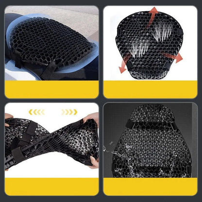 HoneyRide Motorradsitzkissen mit 3D-Waben-Stoßdämpfung