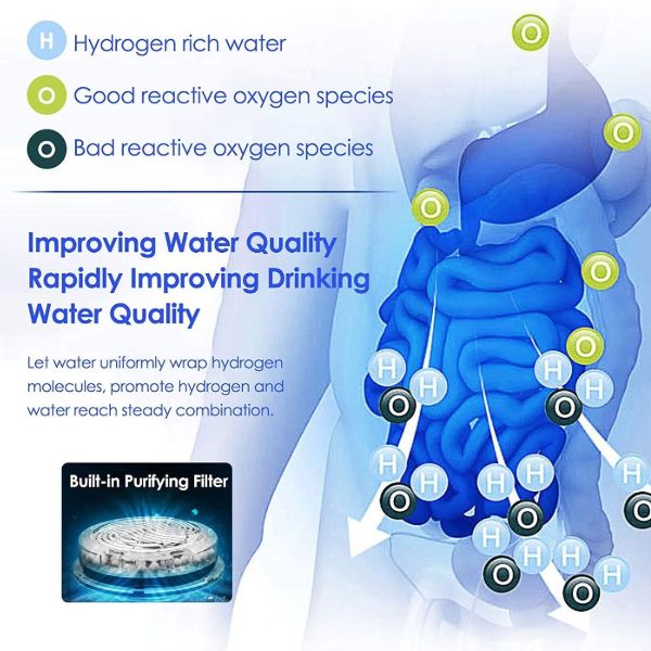 Waterzuiveraar en ionisator voor waterstofwater met instelbare timer