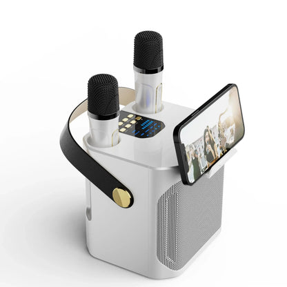 Altoparlante Bluetooth per karaoke con audio a 360° e due microfoni