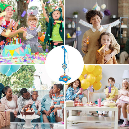 Microfono karaoke per bambini con asta regolabile e musica