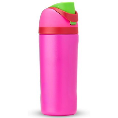 Auslaufsichere isolierte Edelstahl-Trinkflasche mit Strohhalm