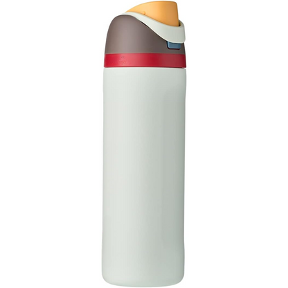 Auslaufsichere isolierte Edelstahl-Trinkflasche mit Strohhalm