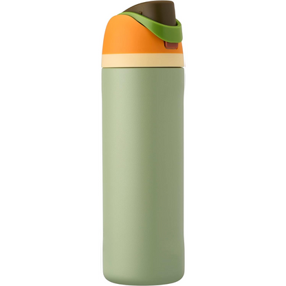 Auslaufsichere isolierte Edelstahl-Trinkflasche mit Strohhalm
