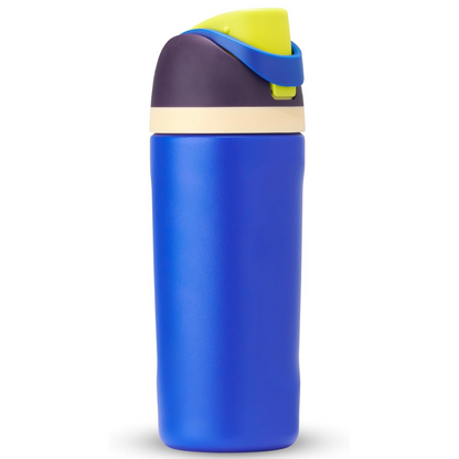Auslaufsichere isolierte Edelstahl-Trinkflasche mit Strohhalm