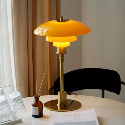 Lena nordische LED-Glas-Tischlampe im skandinavischen Design