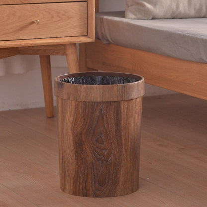 LignoBin Cestino per rifiuti scandinavo effetto legno da 8 litri