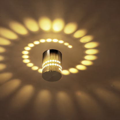 LuminBlast LED-spiraalwandlamp met kleurrijk licht voor moderne binnenverlichting