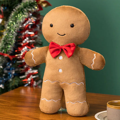 Magische kerstpeperkoekbeer, zacht en pluizig kerstkussenknuffel