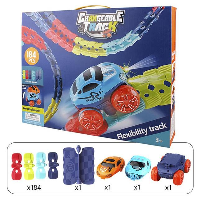 MagniTrack magnetisches Autorennbahn-Spielset für kreatives Spielen