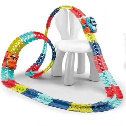 MagniTrack magnetisches Autorennbahn-Spielset für kreatives Spielen