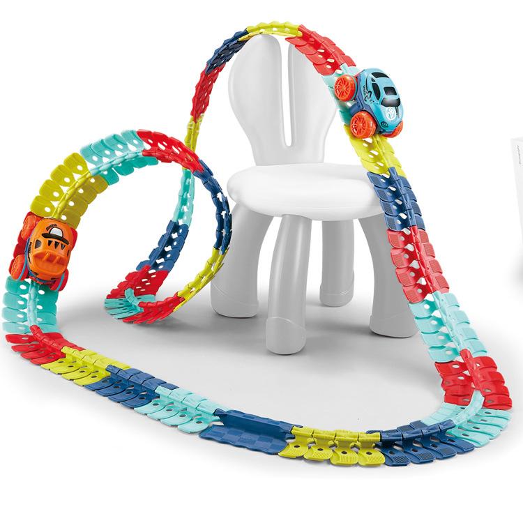 MagniTrack magnetisches Autorennbahn-Spielset für kreatives Spielen