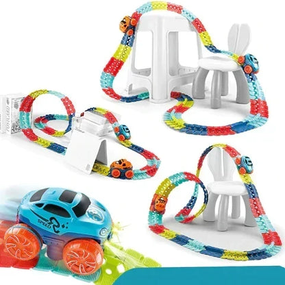 MagniTrack magnetisches Autorennbahn-Spielset für kreatives Spielen