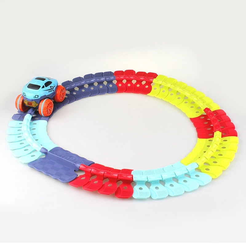 MagniTrack magnetisches Autorennbahn-Spielset für kreatives Spielen