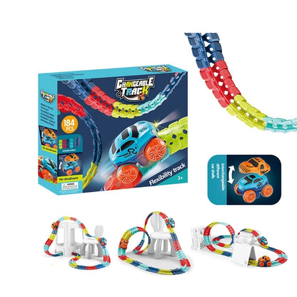 MagniTrack magnetisches Autorennbahn-Spielset für kreatives Spielen
