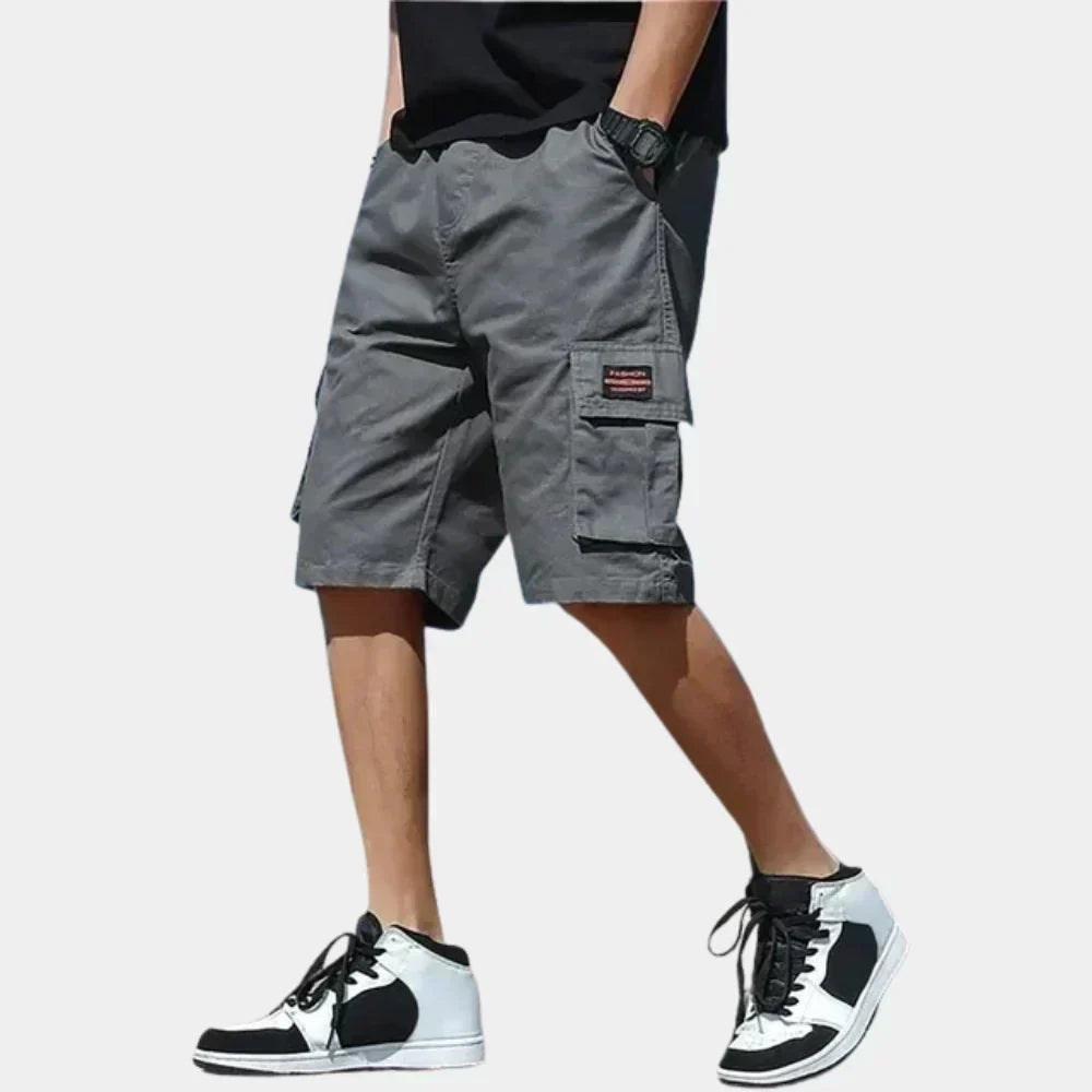 Cargo-Shorts für Herren aus 100 Prozent Baumwolle mit lockerer Passform und mehreren Taschen