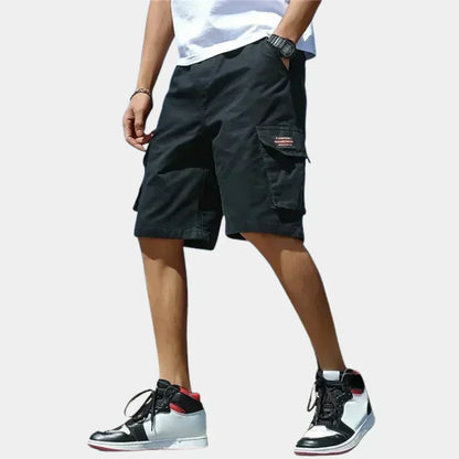 Cargo-Shorts für Herren aus 100 Prozent Baumwolle mit lockerer Passform und mehreren Taschen