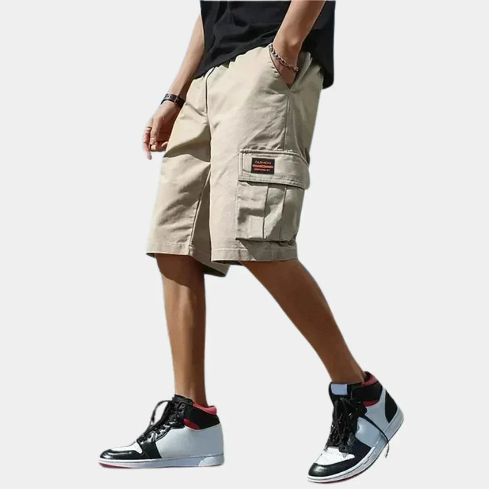 Cargo-Shorts für Herren aus 100 Prozent Baumwolle mit lockerer Passform und mehreren Taschen