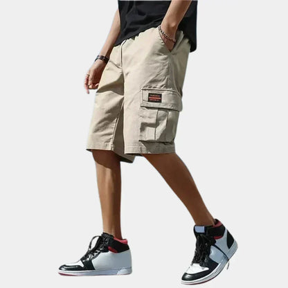 Cargo-Shorts für Herren aus 100 Prozent Baumwolle mit lockerer Passform und mehreren Taschen