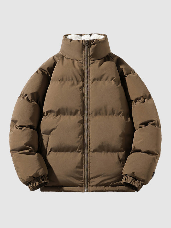 Herren-Winterjacke mit Fleecefutter und Wattierung, leicht und warm