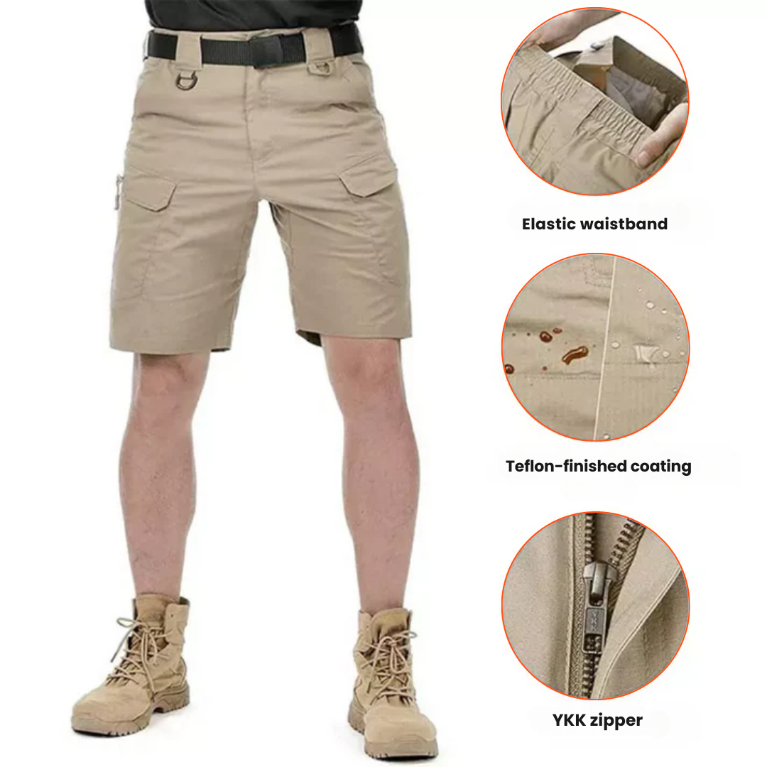 Pantaloncini cargo da uomo per attività all’aperto – resistenti, elasticizzati e ad asciugatura rapida