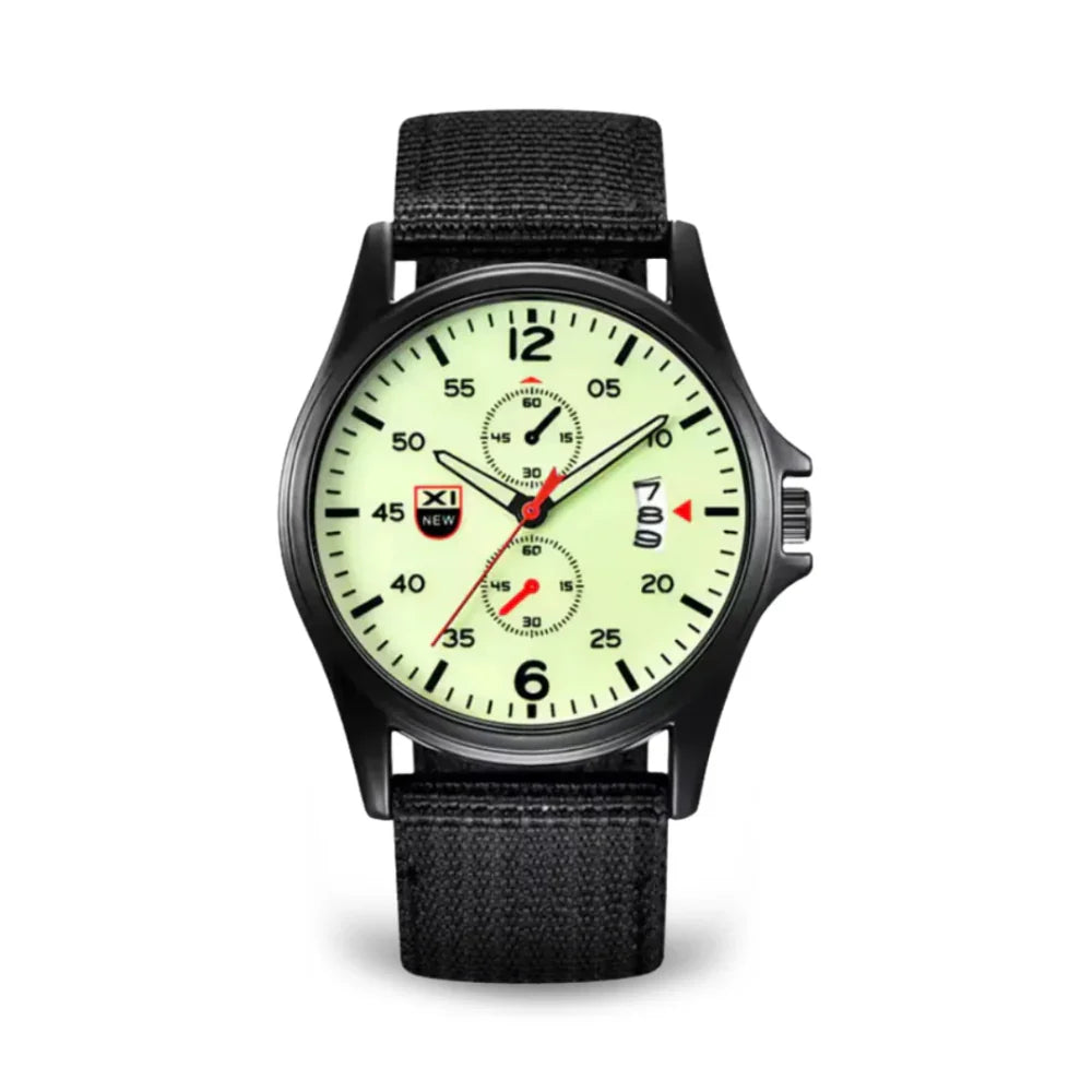 Militärische Quarzuhr mit leichtem Nylonarmband und taktischem Design