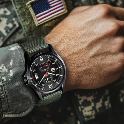 Militärische Quarzuhr mit leichtem Nylonarmband und taktischem Design